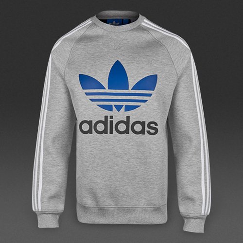 Adidas Originals Adi Trefoil Crew Top Medium Grey Heather for Men